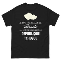Thumbnail for T-shirt République tchèque noir - thérapie mode