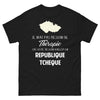 T-shirt République tchèque noir - thérapie mode
