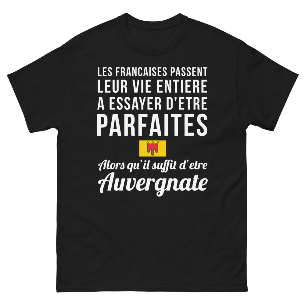 T-shirt Auvergnate noir - fierté et humour