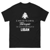 T-shirt Liban noir face - Je n'ai pas besoin de thérapie