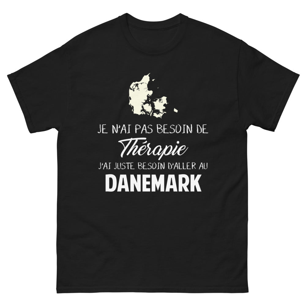 T-shirt Danemark noir - humour nordique