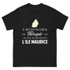 T-shirt Île Maurice noir - évasion insulaire légère