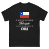 T-shirt Chili noir - je n'ai pas besoin de thérapie
