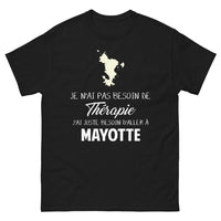 Thumbnail for T-shirt Mayotte noir - je n'ai pas besoin de thérapie