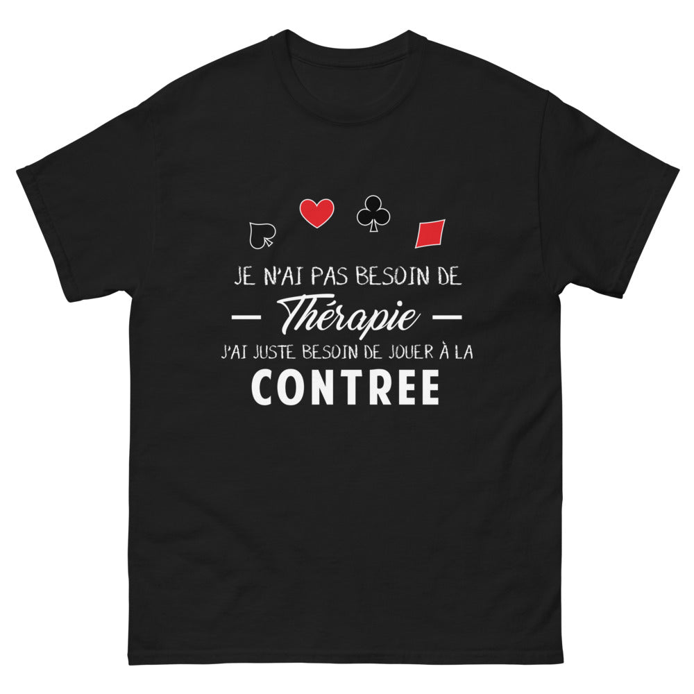 T-shirt Contree noir face - thérapie inutile