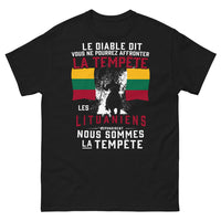 Thumbnail for T-shirt La Tempête des Lituaniens noir - audace et fierté