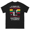 T-shirt La Tempête des Lituaniens noir - audace et fierté
