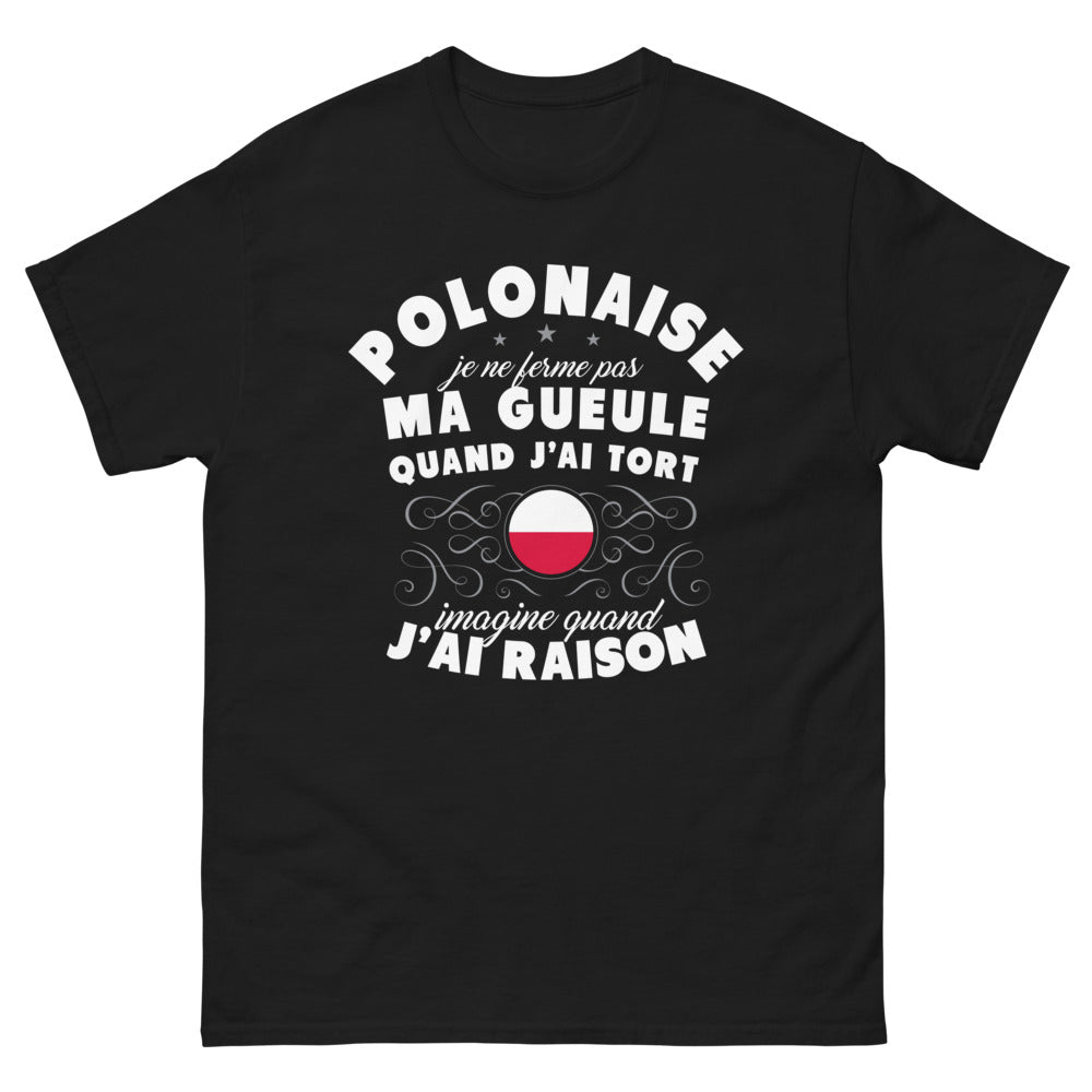 T-shirt Pologne noir - humour franc-parler