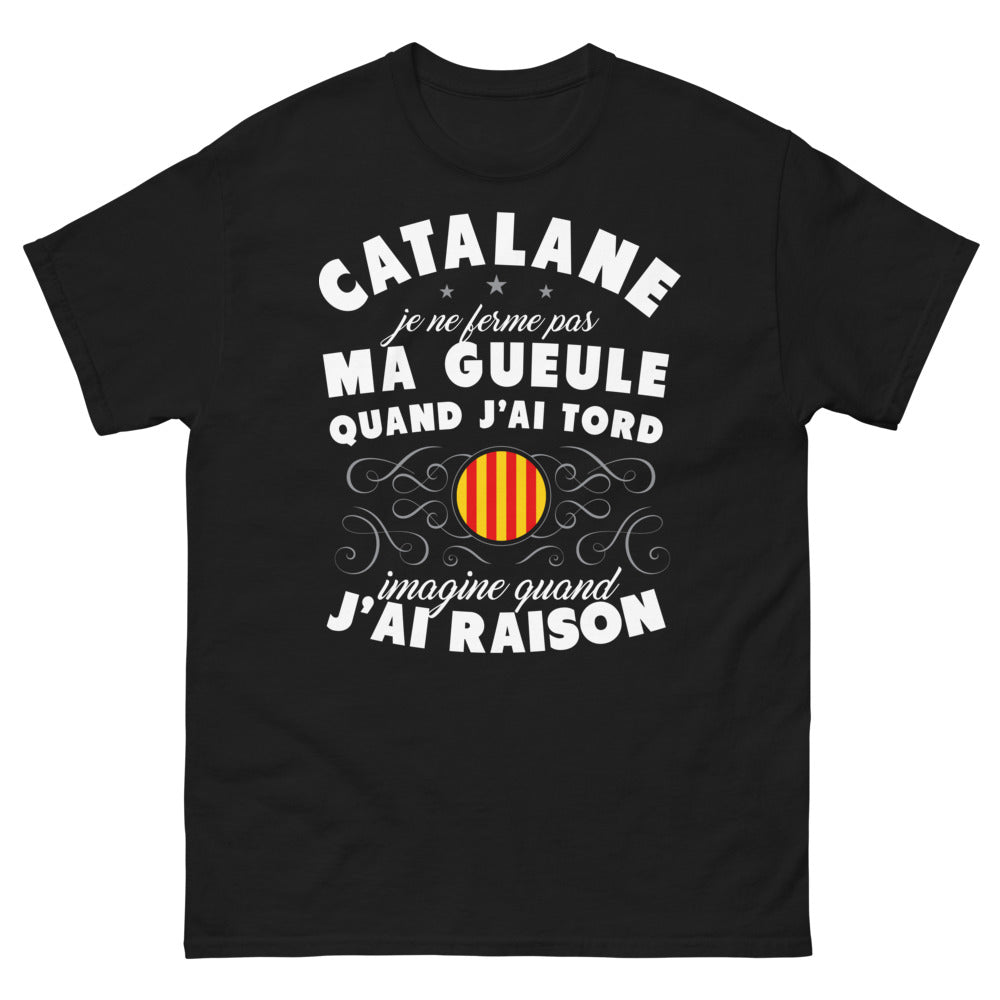 T-shirt Catalan noir - J’ai tort, imagine quand j’ai raison