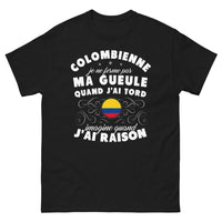 Thumbnail for T-shirt Colombienne noir - Je ne ferme pas ma gueule