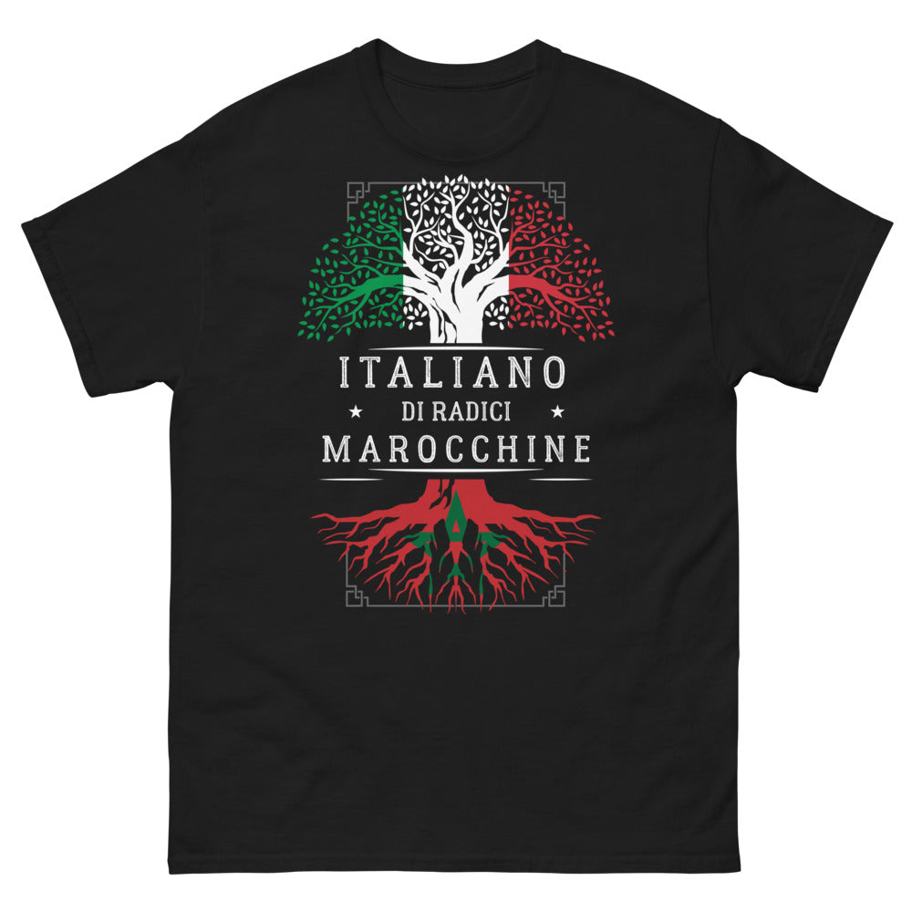 T-shirt Italo-marocain marine - Italiano di Radici Marocchine