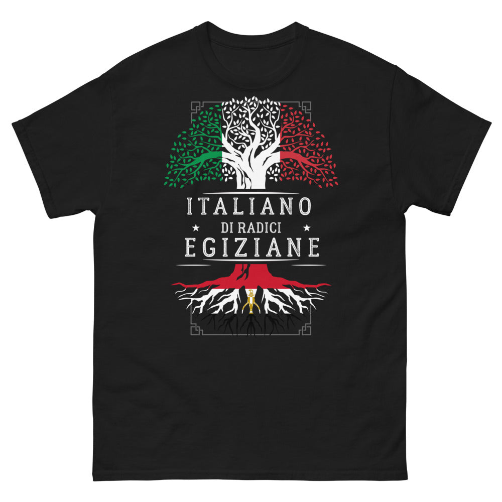 T-shirt radici egiziane italiane noir - Motivo egiziano scuro