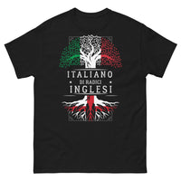 Thumbnail for T-shirt italiano e inglese nero - Humor e orgoglio