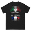 T-Shirt origini italiane e radici francesi nera - doppio retaggio