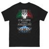 T-shirt radici argentino italiane noir - doppia patria orgogliosa