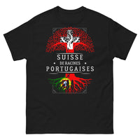 Thumbnail for T-shirt Suisse-Portugaises noir - Suisse de Racines Portugaises