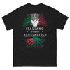 T-shirt Origine italienne et bangladaise marine - Fusione culturale