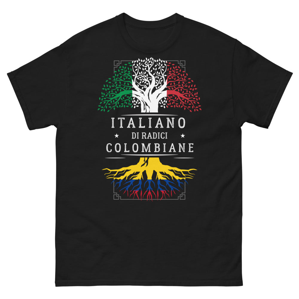 T-shirt Italo-colombiana nero - Radici fiero