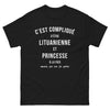 T-shirt Lituanie noir - C'est compliqué d'être Lituanienne et Princesse