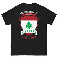 Thumbnail for T-Shirt Libano Nero - Non sono perfetto ma sono libanese