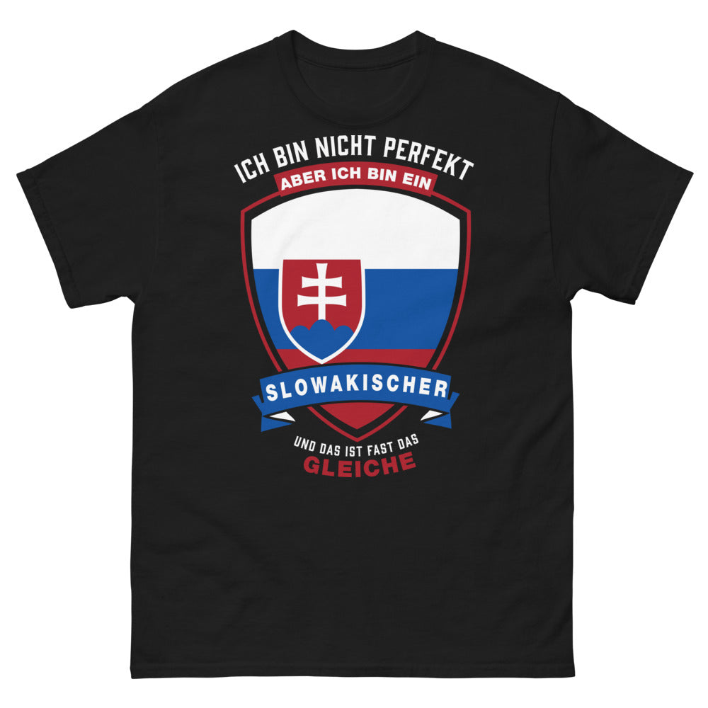 T-shirt slovaque noir face - Ich bin nicht perfekt