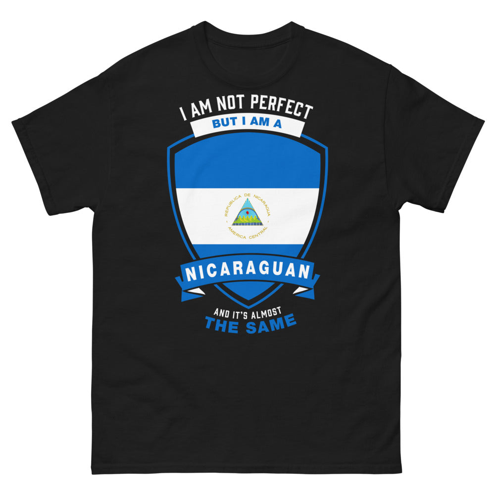 T-shirt Nicaragua noir - texte humour et fierté nicaraguayenne