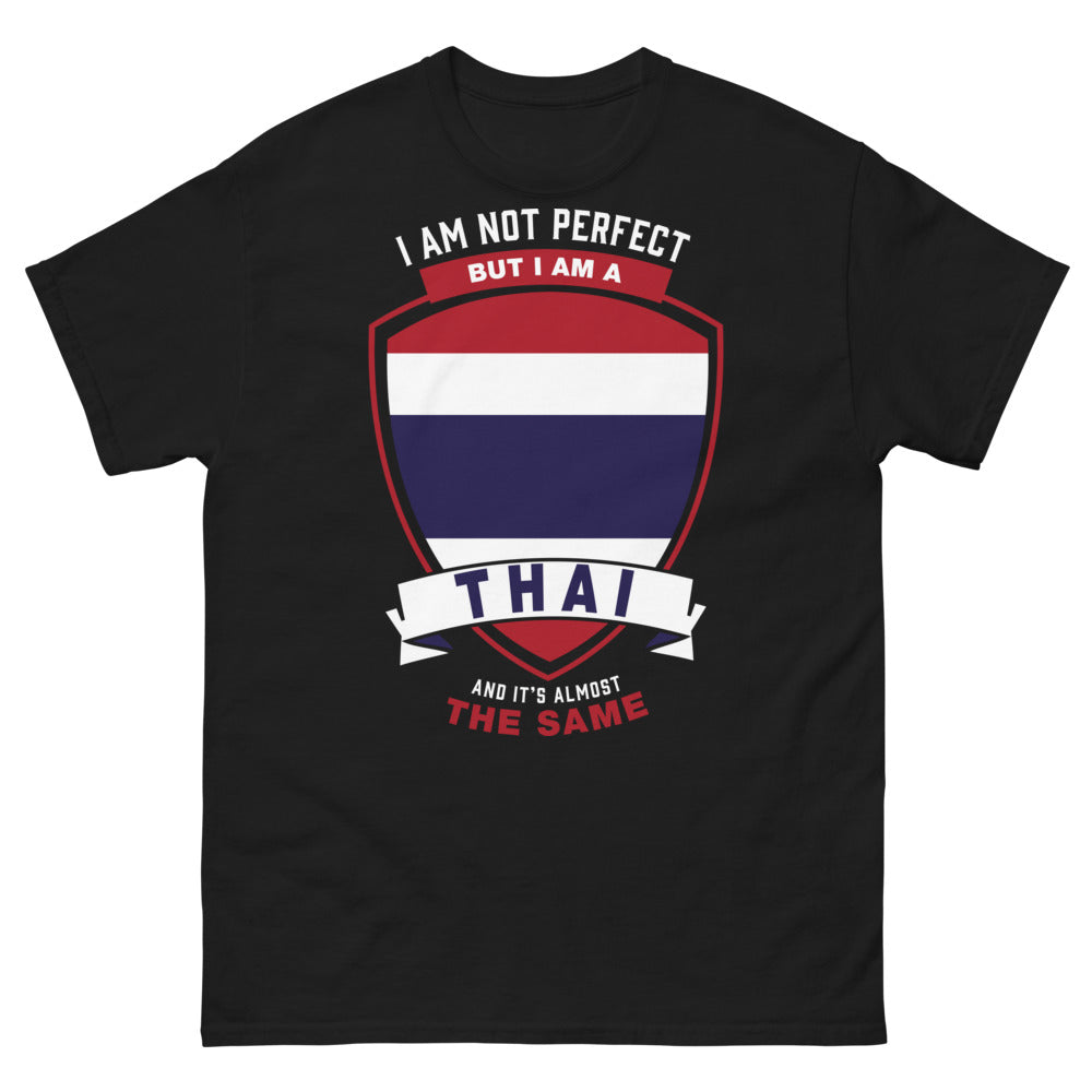 T-shirt Thaï Pride noir - I'm Not Perfect, I'm Thai