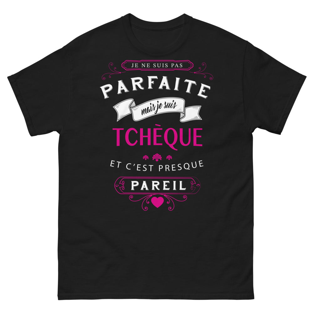 T-shirt Tchèque noir face - pas parfaite