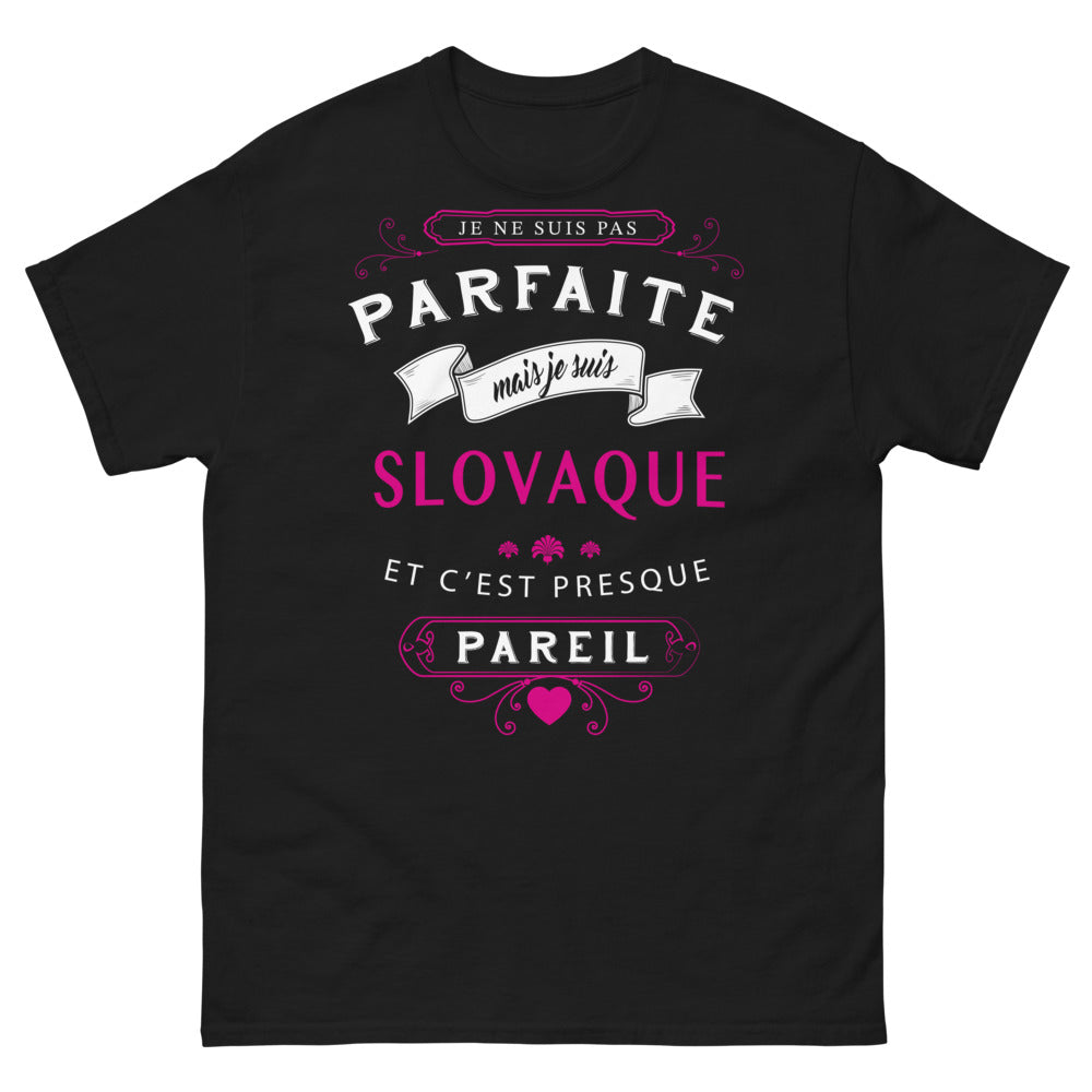 T-shirt Slovaque noir - pas parfaite