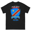 T-shirt Congo noir - I am not perfect but I am Congolese