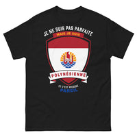 Thumbnail for T-shirt Polynésienne noir - Je ne suis pas parfaite mais je suis polynésienne