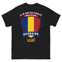 Thumbnail for T-shirt Roumaine noir face - je ne suis pas parfaite