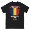 T-shirt Roumaine noir face - je ne suis pas parfaite