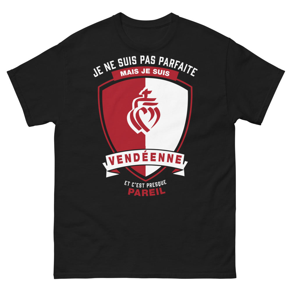 T-shirt Vendée noir - je ne suis pas parfaite