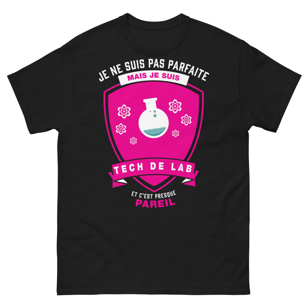 T-shirt tech de lab noir - clin d'œil labo