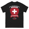 T-shirt Suisse noir face - Je ne suis pas parfaite mais je suis Suissesse