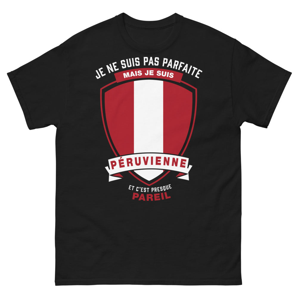T-shirt péruvienne noir - je suis péruvienne