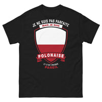 Thumbnail for T-shirt Polonaise noir - Je ne suis pas parfaite