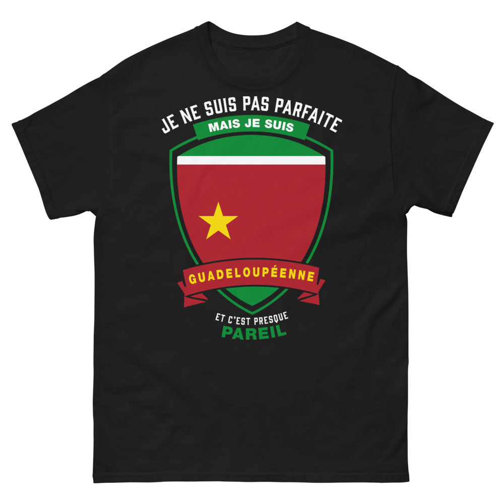 T-shirt Guadeloupéenne noir - Je ne suis pas parfaite