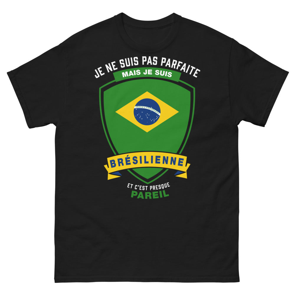 T-shirt Brésilienne noir - Je ne suis pas parfaite