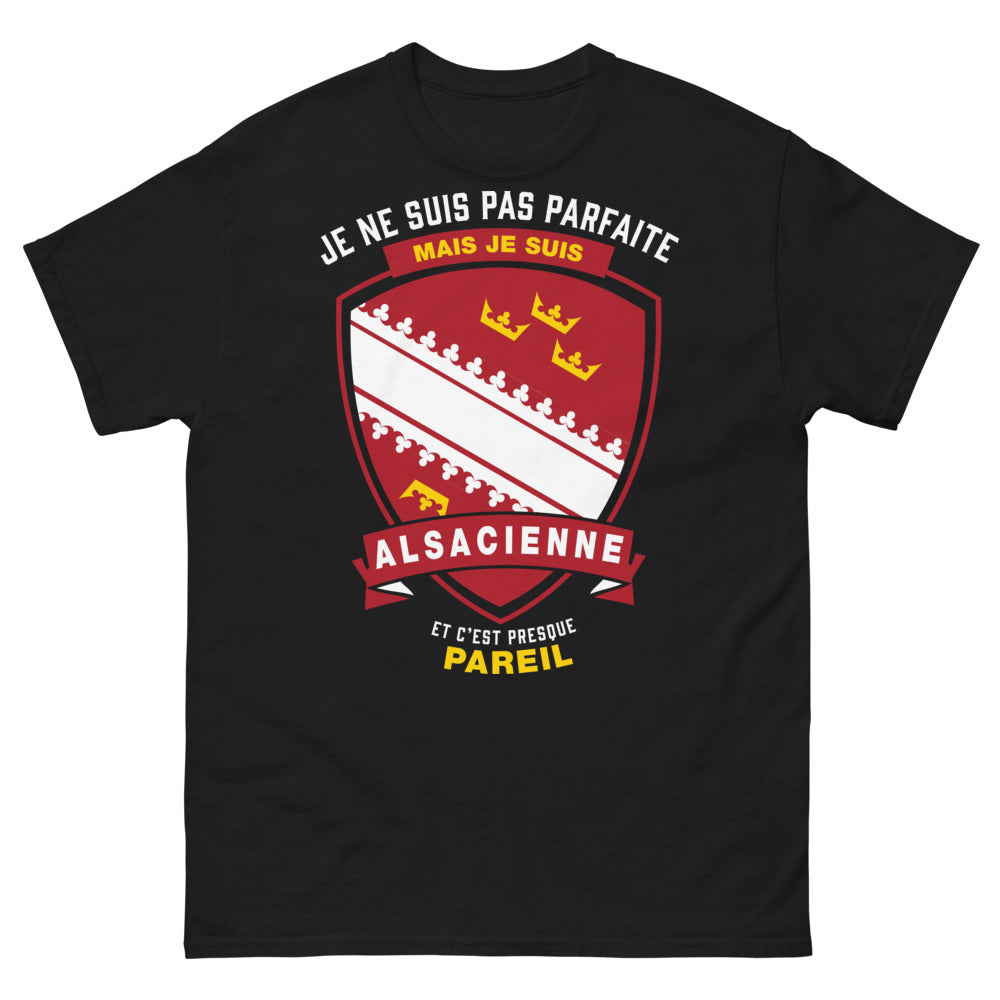 T-shirt Alsacienne noir face - pas parfaite mais Alsacienne