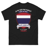 Thumbnail for T-shirt Thaïlandais noir face - humour sur origines