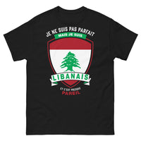 Thumbnail for T-shirt Libanais noir - Pas Parfait, Presque Juste