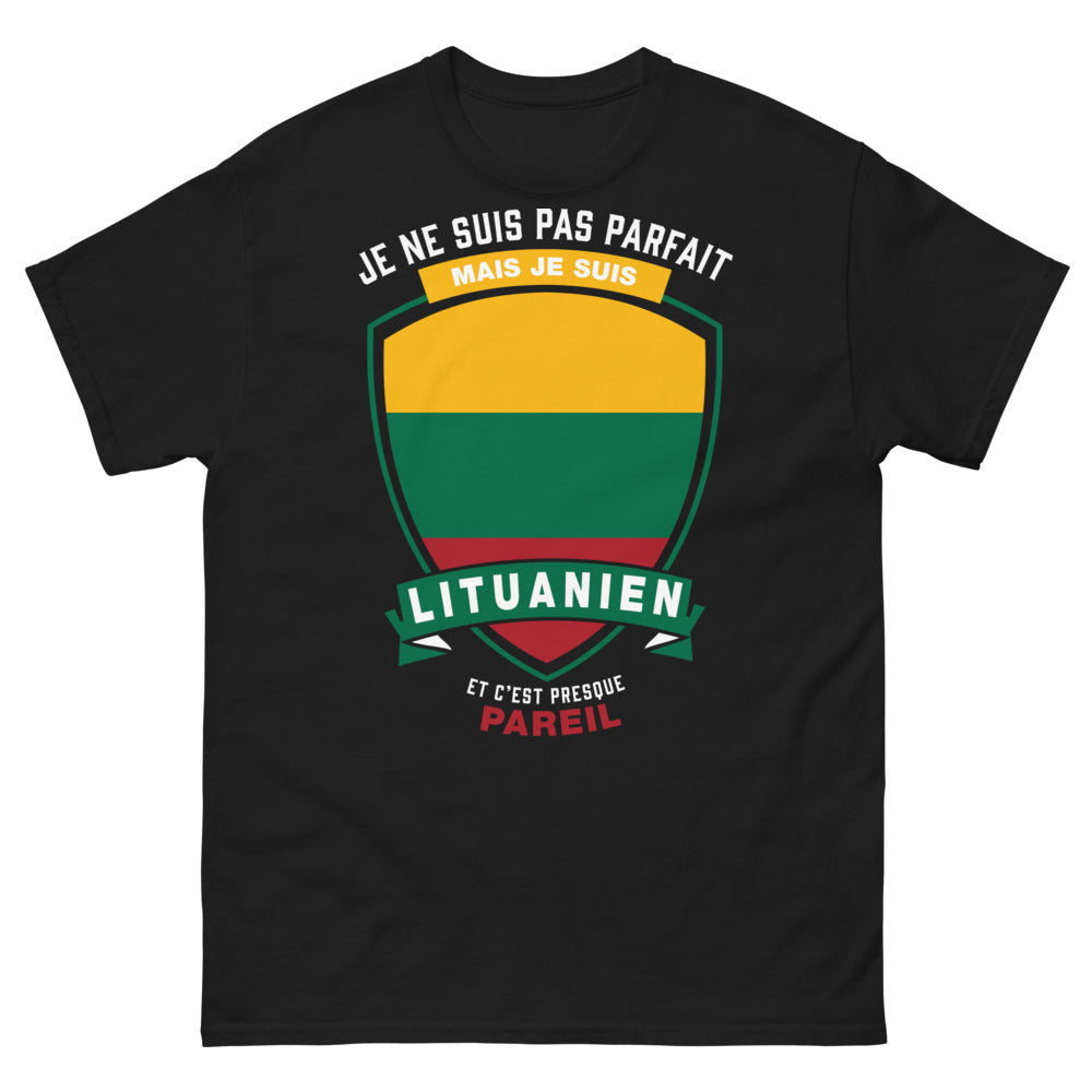 T-shirt Lituanie noir - humour sur nos origines