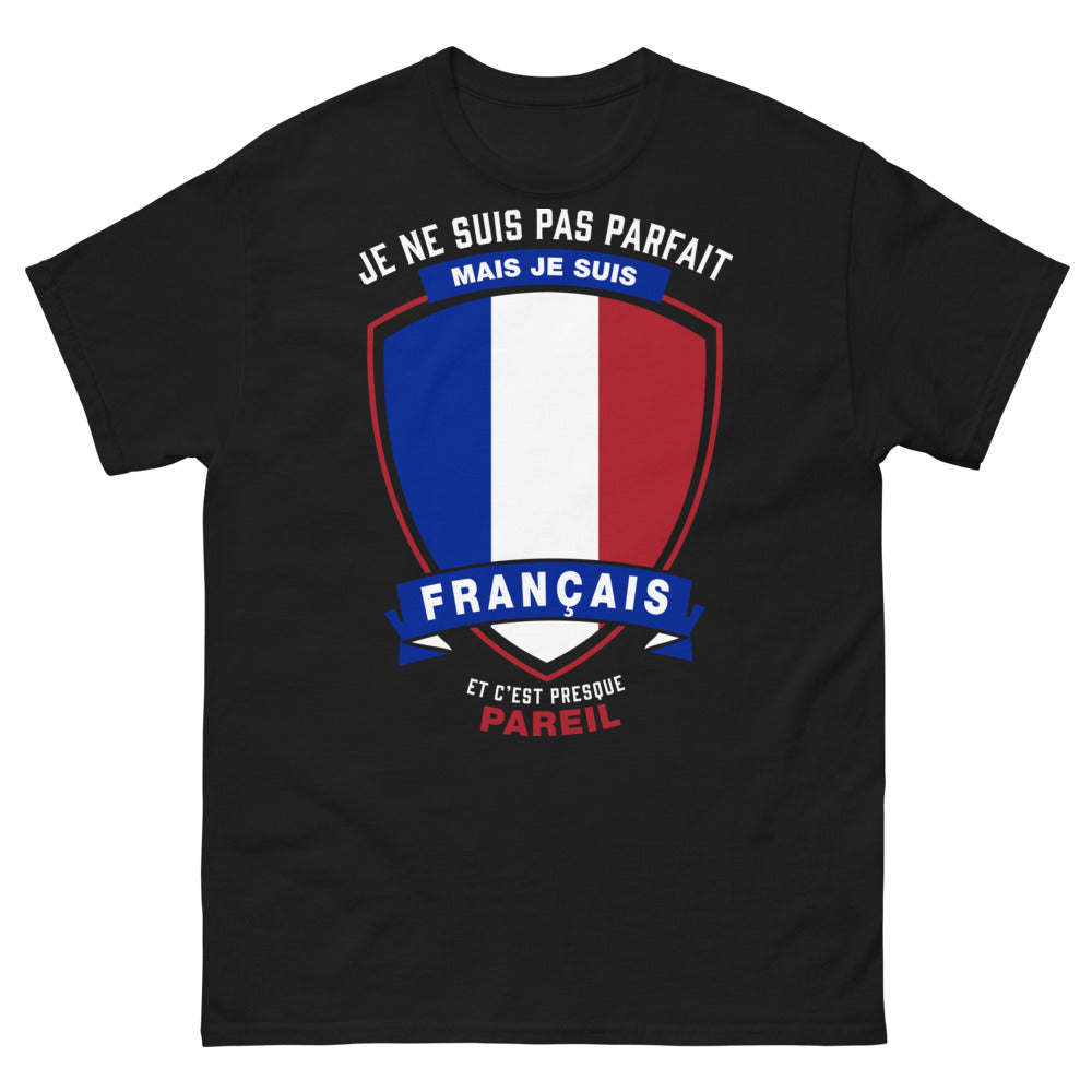 T-shirt Français noir - humour et fierté française