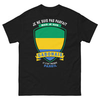 Thumbnail for T-shirt Gabonais noir - Je ne suis pas parfait mais je suis Gabonais