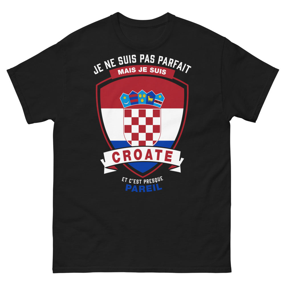 T-shirt Croate noir - presque pareil