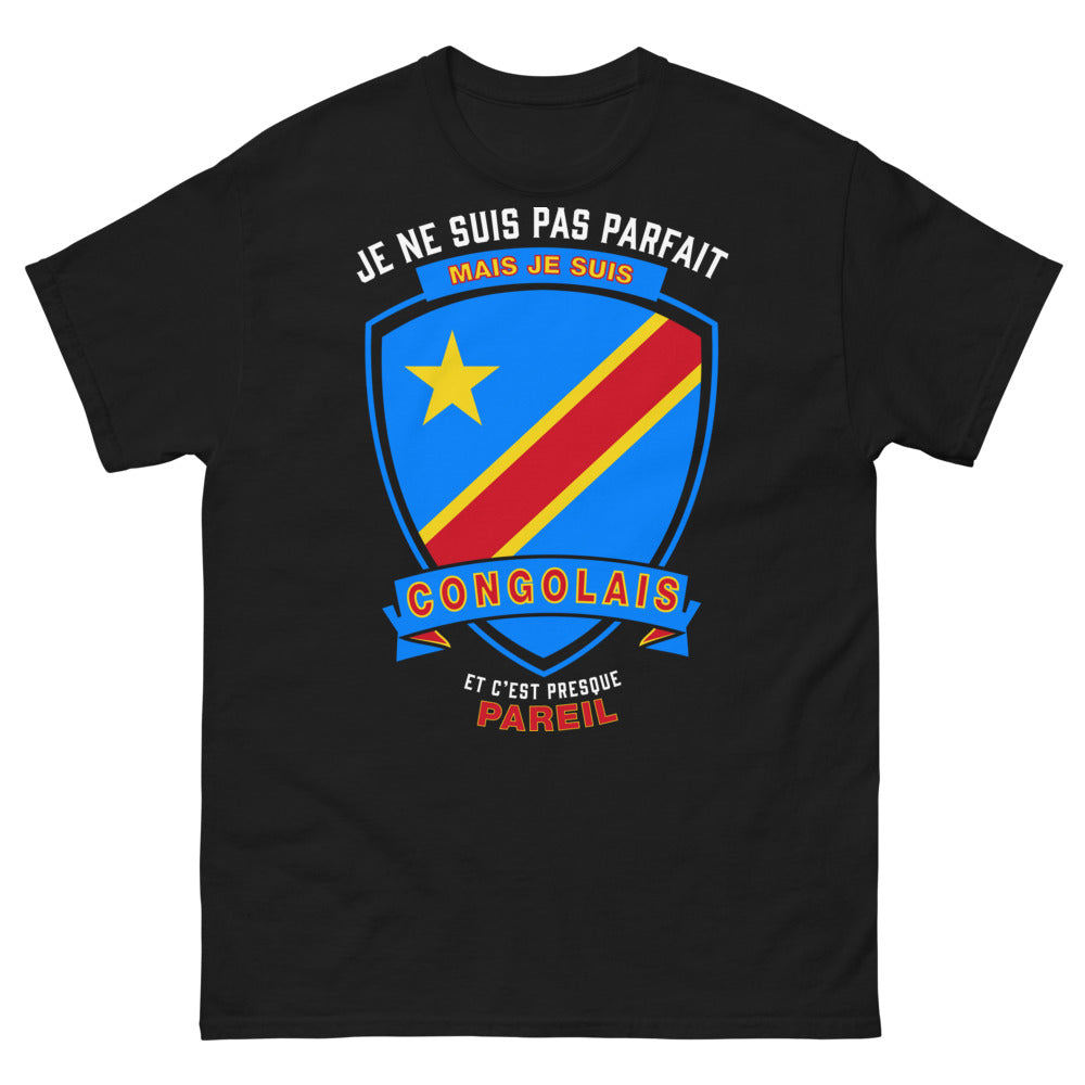 T-shirt Congolaise noir - Je ne suis pas parfait