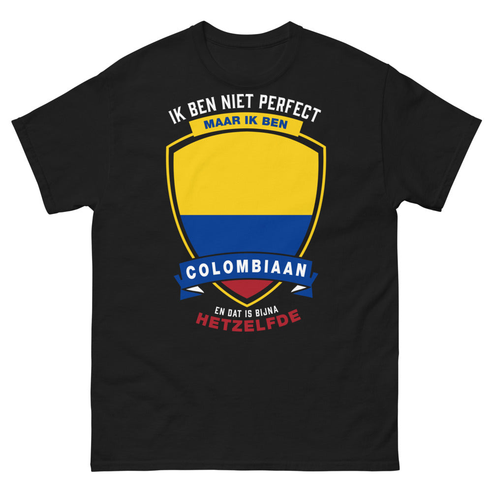 Schwarzes Kolumbianer-T-Shirt - Stolz und Humor