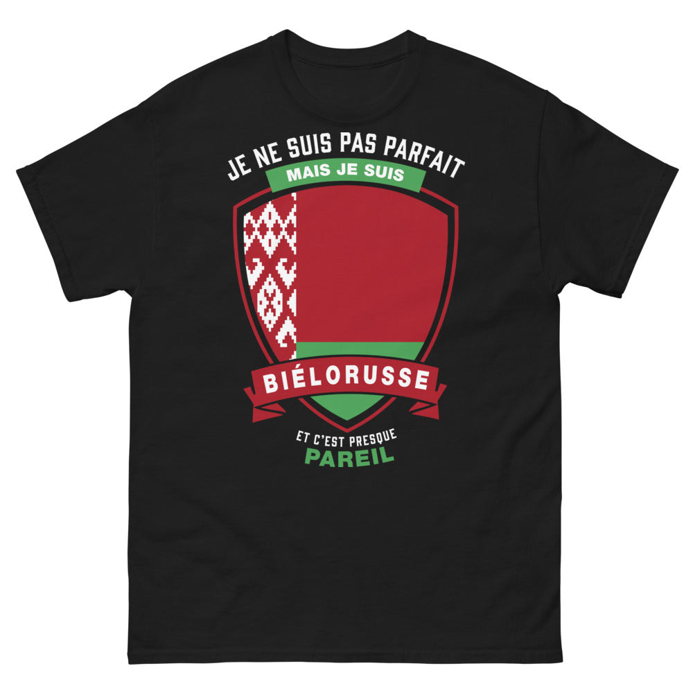 T-shirt Biélorussie noir - clin d'œil biélorusse